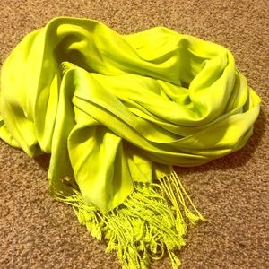Lime green neck scarf